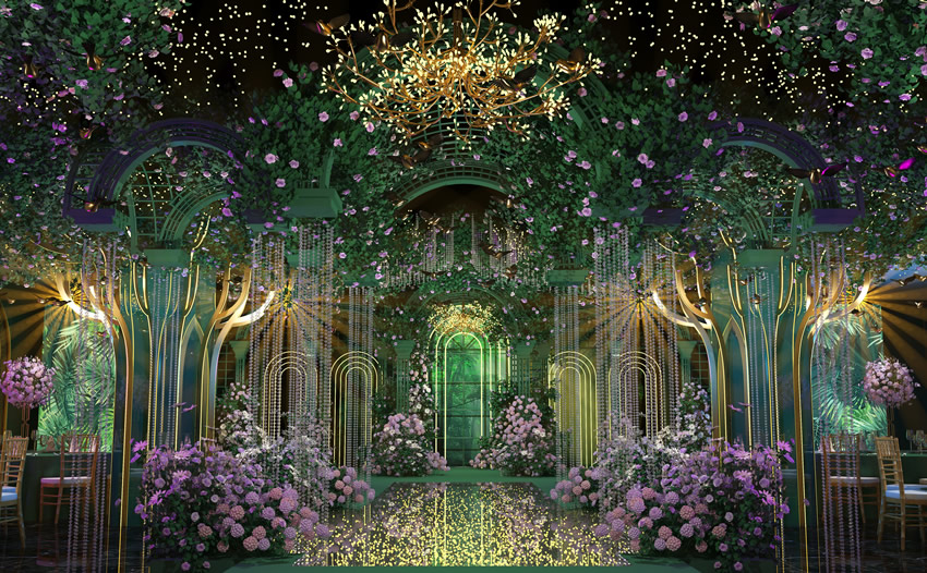 自贡奇妙森林婚礼堂效果展示